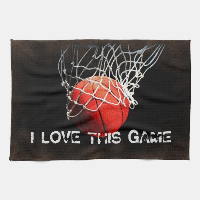 Basketball Love Kitchen Towel (Horizontal)