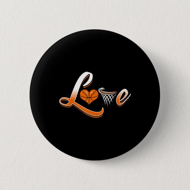 Basketball Love Shirt Button (Front)