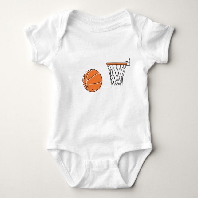 Basketball Lover Baby Bodysuit (Front)