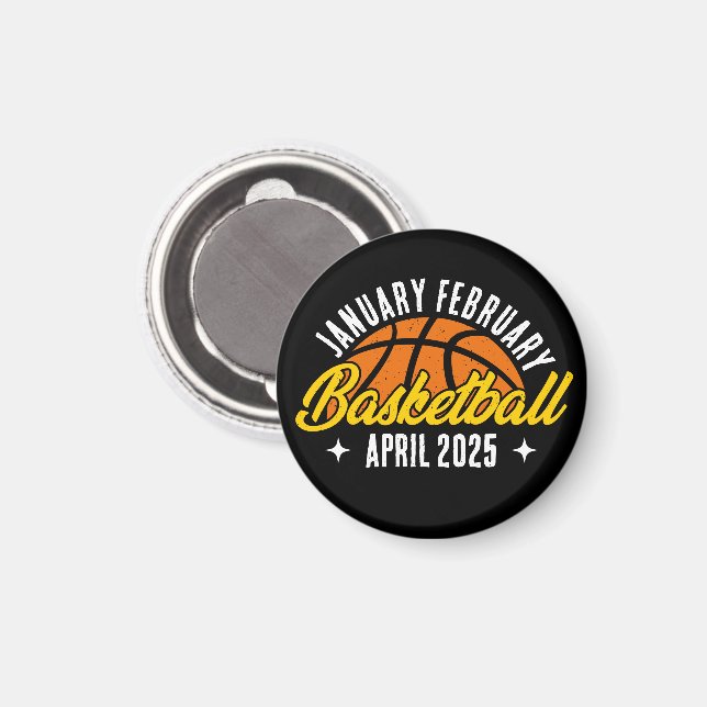 Basketball Lover Cool Player Modern Personalized Magnet (Front/Back)