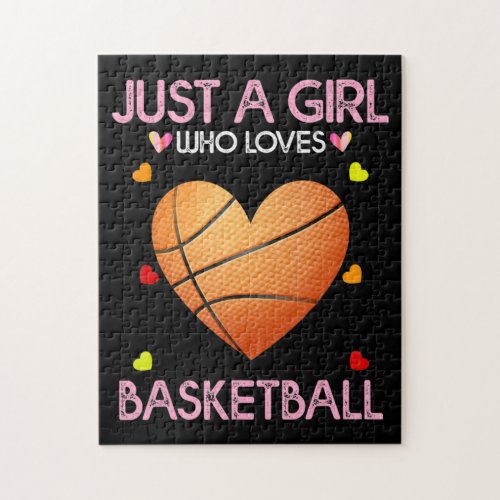 Basketball Lover Women Gift Just A Girl Who Loves Jigsaw Puzzle