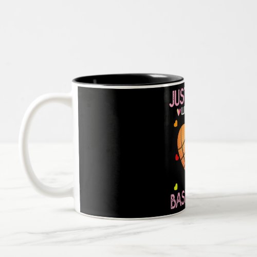 Basketball Lover Women Gift Just A Girl Who Loves Two_Tone Coffee Mug