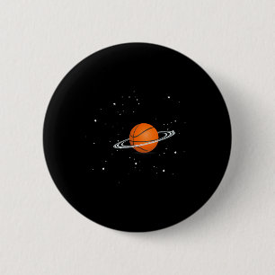 Basketball lovers basketball player space Fun Button