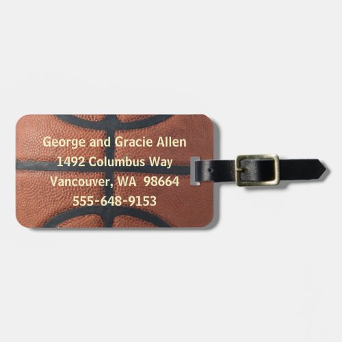 Basketball Luggage Tag