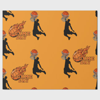 basketball madness kids party wrapping paper