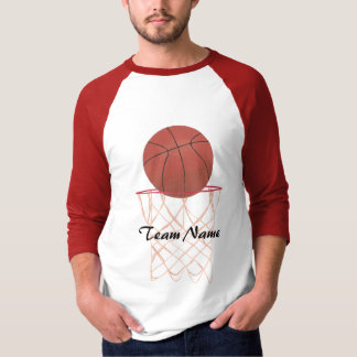 Basketball making the basket, Team Name shirts