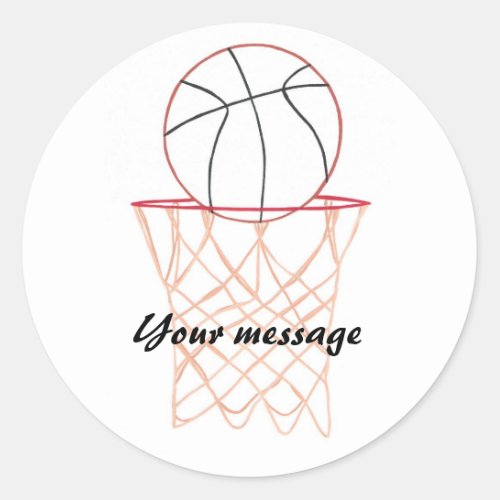 Basketball making the basket Your message stickers