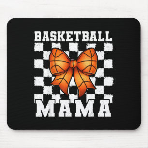 Basketball Mama Coquette Bow Game Day Funny Srts L Mouse Pad