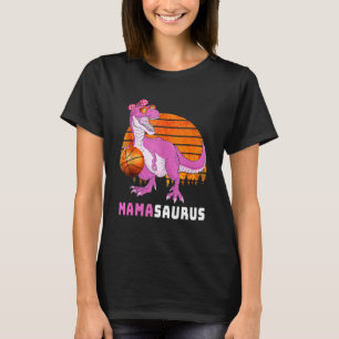 Basketball Mamasaurus Dinosaur Mother's Day Love M T-Shirt