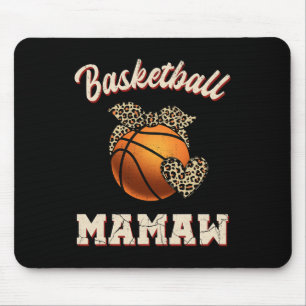 Basketball Mamaw Bandana Leopard Heart Fans Mother Mouse Pad