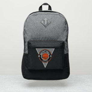 BASKETBALL Medallion with Editable Year & Name  Port Authority® Backpack