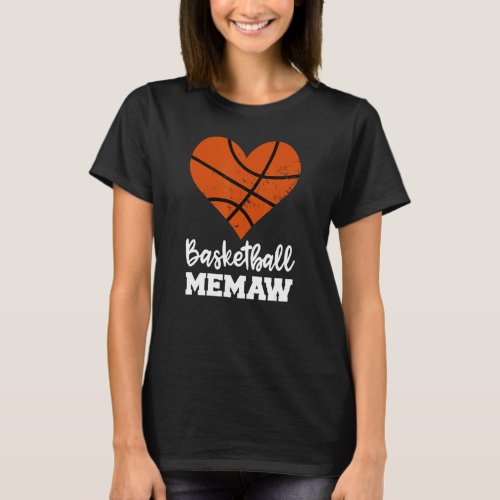 Basketball Memaw Funny Basketball Player Memaw T_Shirt