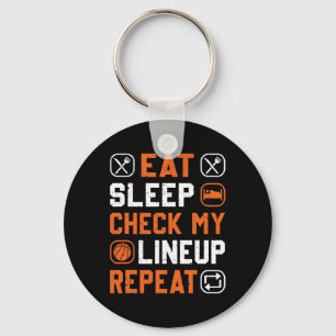 Basketball Men Boy Check My Line Up Basketball Pla Keychain