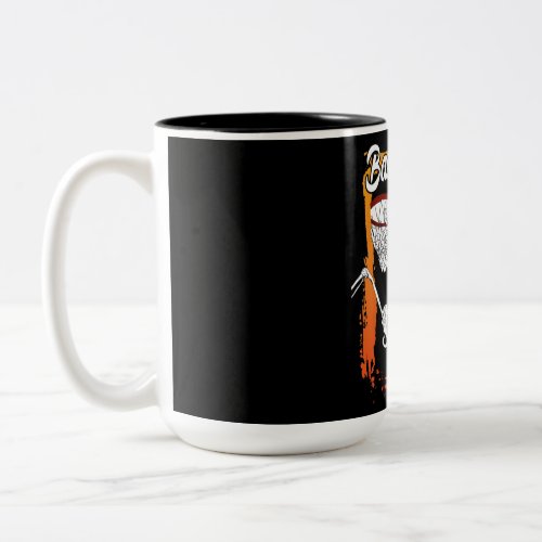 Basketball Men Women Kids Halloween Skeleton Two_Tone Coffee Mug