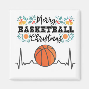 Basketball Merry Christmas with Ball Magnet