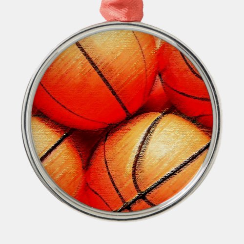 Basketball Metal Ornament