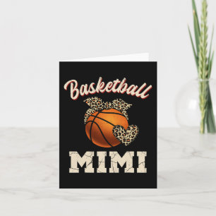Basketball Mimi Bandana Leopard Heart Fans Mother' Card