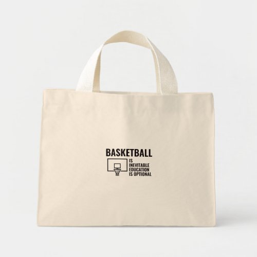 basketball mini tote bag