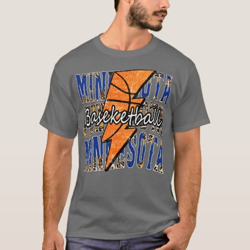 Basketball Minnesota Proud Name Vintage  T_Shirt