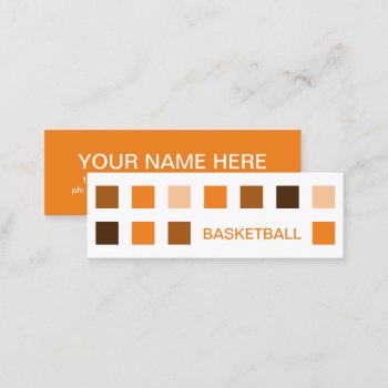 Basketball (mod Squares) Mini Business Card by identica at Zazzle