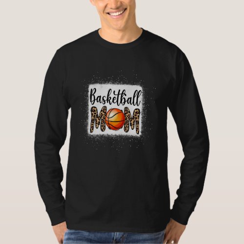 Basketball Mom Basketball Fans Leopard  Mother Day T_Shirt