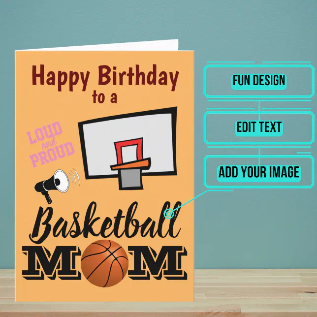 Basketball Mom Birthday Card | Zazzle
