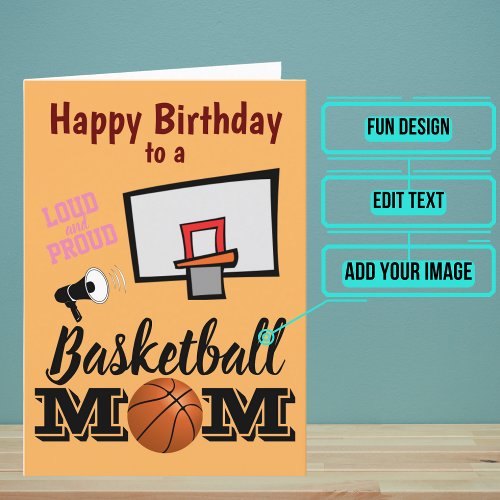 Basketball Mom Birthday Card