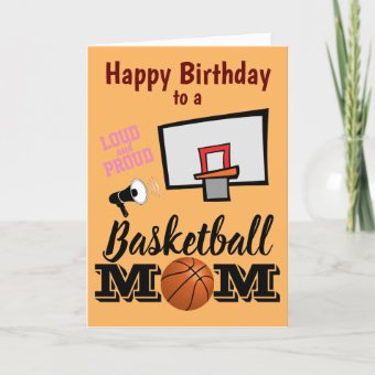 Basketball Mom Birthday Card | Zazzle