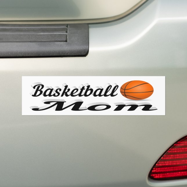 Basketball Mom Bumper Sticker (On Car)