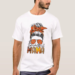 Basketball Mom Cheetah One Loved Mama Mothers Day T-Shirt