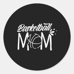 Basketball Mom Coach Team Player Match Mother Momm Classic Round Sticker
