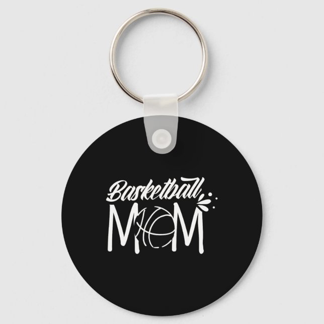 Basketball Mom Coach Team Player Match Mother Momm Keychain (Front)