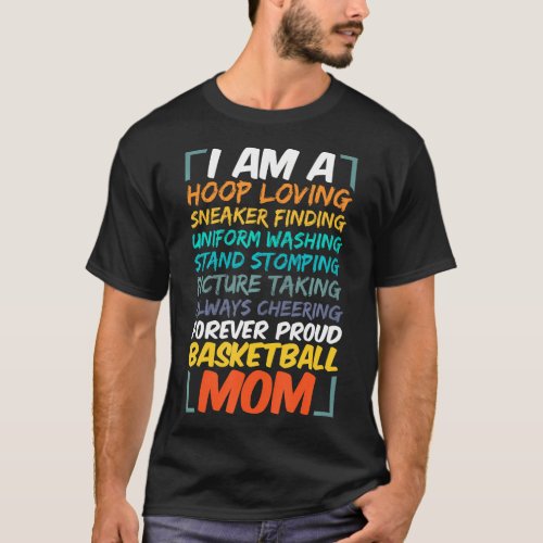 Basketball Mom Coach Wife Funny Proud Team Player T_Shirt