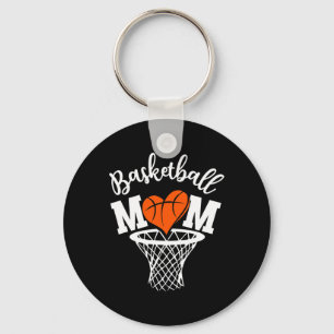 Basketball Mom Cute Novelty Distressed Women Mothe Keychain