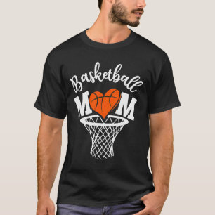 Basketball Mom Cute Novelty Distressed Women Mothe T-Shirt