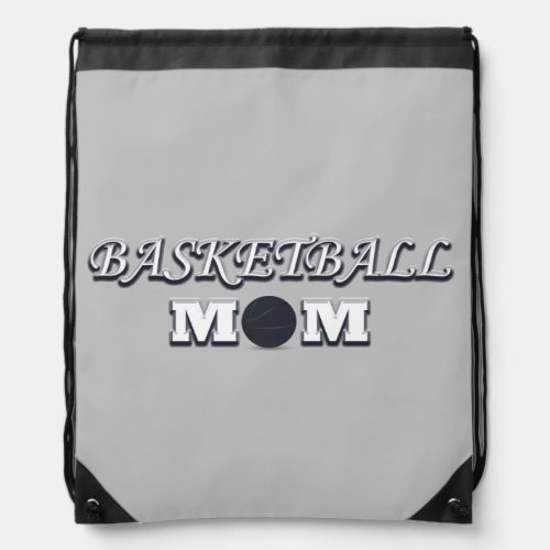basketball mom drawstring bag