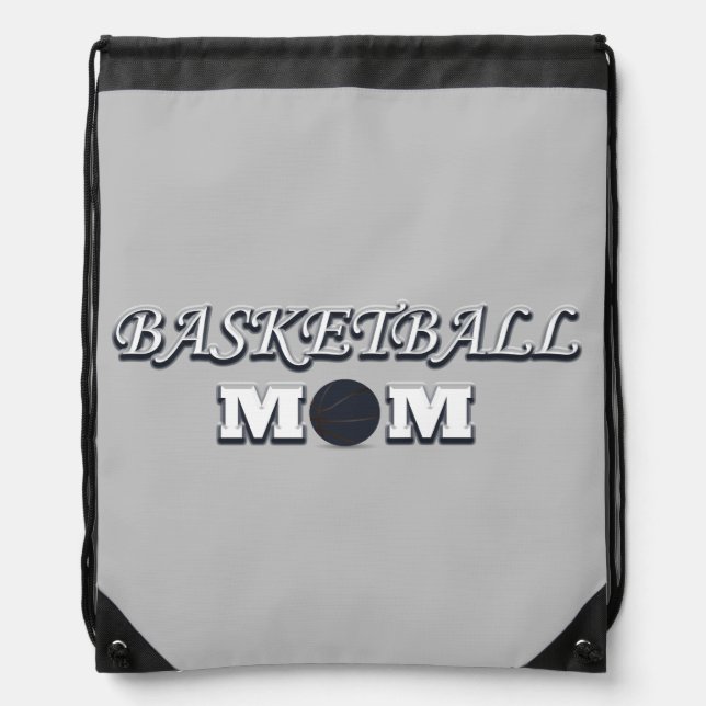 Basketball Mom gift Drawstring Bag (Front)