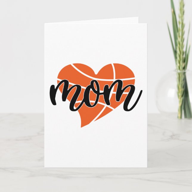 Basketball Mom Heart Card (Front)