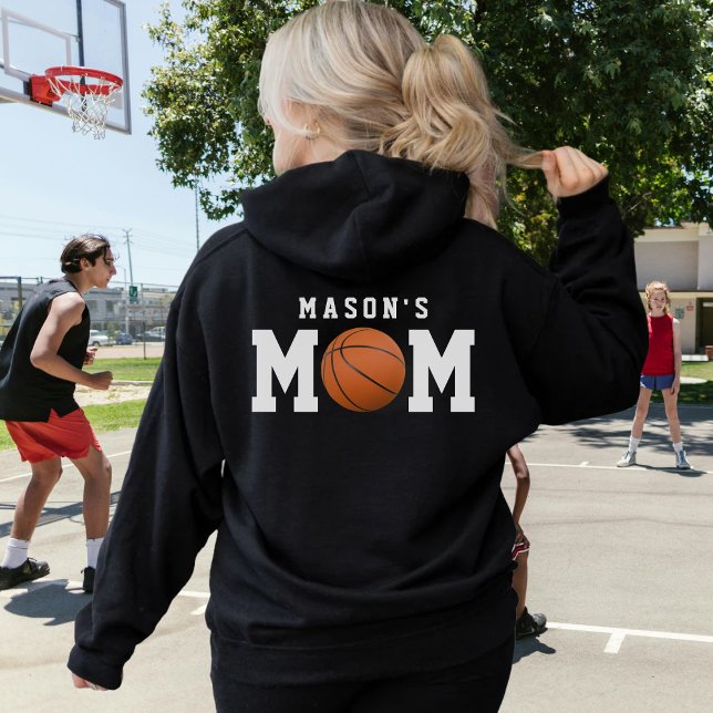 Basketball Mom Kid's Name Parent Black Hoodie (Basketball Mom Kid's Name Parent Black Hoodie
)