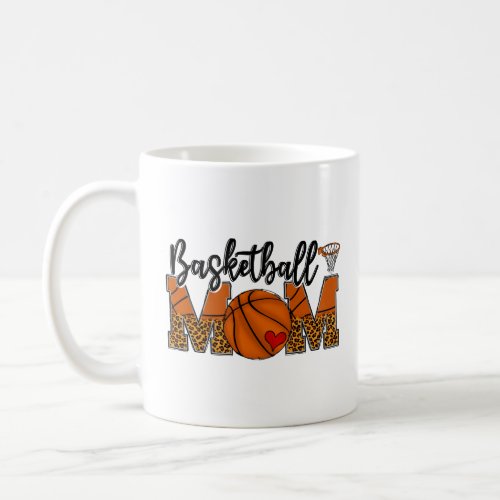 Basketball Mom Leopard Basketball Lover  Coffee Mug