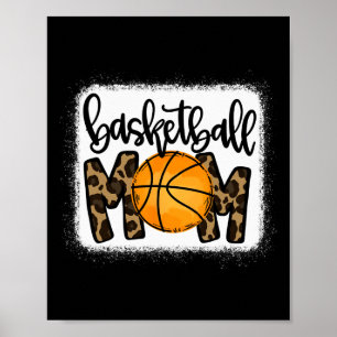 Basketball Mom Leopard Basketball Mama Poster