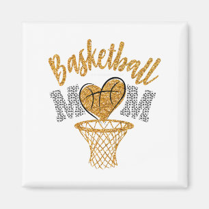 Basketball Mom Leopard Basketball Senior Mom 2023  Magnet