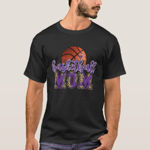 Basketball Mom Leopard For Mother's Day Momlife 3 T-Shirt