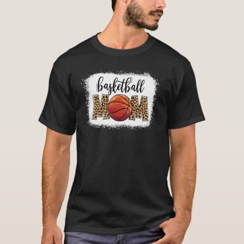 Basketball Mom Leopard Game Day Vibes Basketball M T_Shirt
