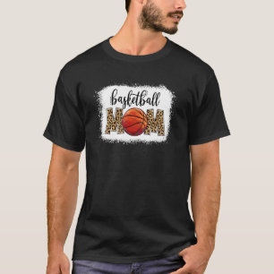 Basketball Mom Leopard Mom Life Game Day Mother's T-Shirt
