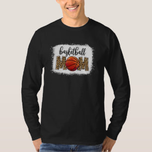 Basketball Mom Leopard Mom Life Game Day Mother's  T-Shirt