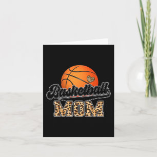 Basketball Mom Leopard Senior 2023 Graduation Moth Card