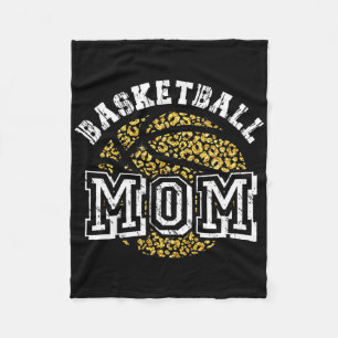 Basketball Mom Lover Fun Mother Basketball Player Fleece Blanket