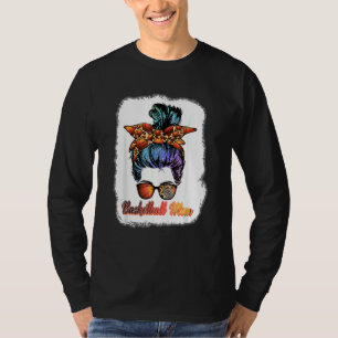 Basketball Mom Messy Bun Mama Basketball Player Fo T-Shirt