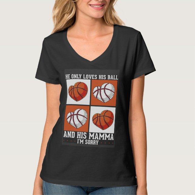 Basketball Mom Mothers Day Motherhood Basketball   T-Shirt (Front)